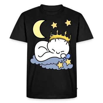 Chats Princesse rêve céleste ciel étoilé - T-shirt Premium bio Homme - noir - Devant - Nico (187cm)