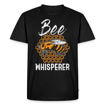 Bee Whisperer - Men's Premium Organic T-Shirt - black - Front - Nico (187cm)
