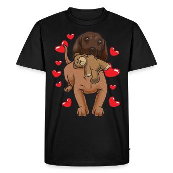 Bayerischer Gebirgsschweißhund Hund - Männer Premium Bio T-Shirt - Schwarz - Vorne - Nico (187cm)