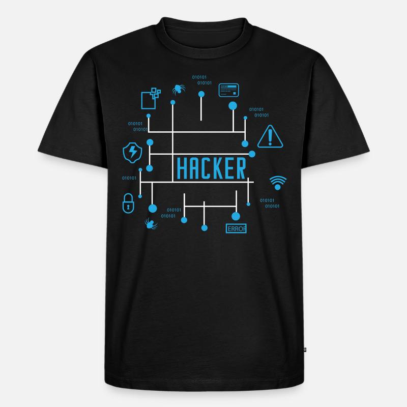 Hacker - Männer Premium Bio T-Shirt - Schwarz