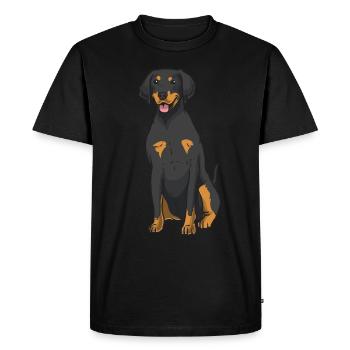 Chien d’incendie - T-shirt Premium bio Homme - noir - Devant - Nico (187cm)