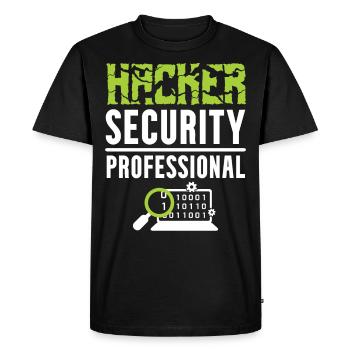 Hacker Security Professional - T-shirt Premium bio Homme - noir - Devant - Nico (187cm)