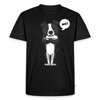 Stuer Border Collie chien drôle bordercollie - T-shirt Premium bio Homme - noir - Devant - Nico (187cm)