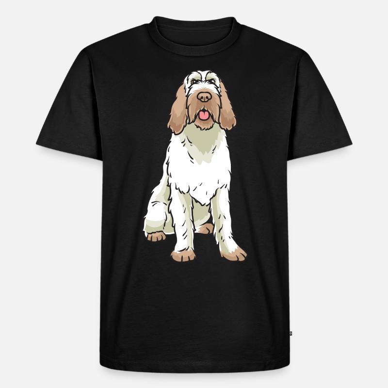 Spinone Italiano Hund - Männer Premium Bio T-Shirt - Schwarz
