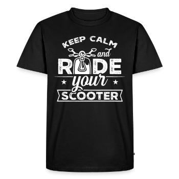 Scooter scooter cyclomoteur - T-shirt Premium bio Homme - noir - Devant - Nico (187cm)