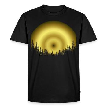 wald silhouette gold - T-shirt Premium bio Homme - noir - Devant - Nico (187cm)