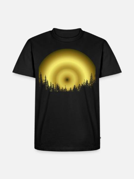 forest silhouette gold - Men's Premium Organic T-Shirt - black