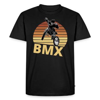 Bmx / bmx rider / Freestyle Bmx / Bmx Flatland - Men's Premium Organic T-Shirt - black - Front - Nico (187cm)