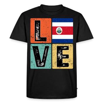 I Love Costa Rica drapeau pour Costa Rica Pride - T-shirt Premium bio Homme - noir - Devant - Nico (187cm)