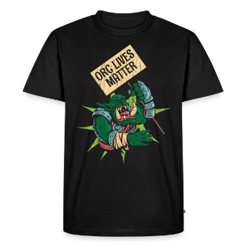 Orc Lives Matter - Men's Premium Organic T-Shirt - black - Front - Nico (187cm)