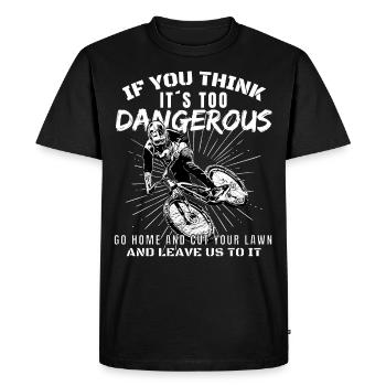 Mountain Biker / MTB Downhill Fahrrad geschenk - Männer Premium Bio T-Shirt - Schwarz - Vorne - Nico (187cm)