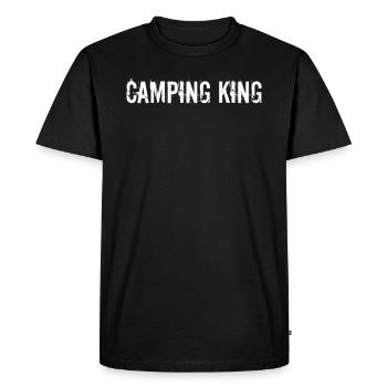 Camping - Camping King - Men's Premium Organic T-Shirt - black - Front - Nico (187cm)