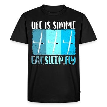 Planeurs Planeurs Planeurs - T-shirt Premium bio Homme - noir - Devant - Nico (187cm)