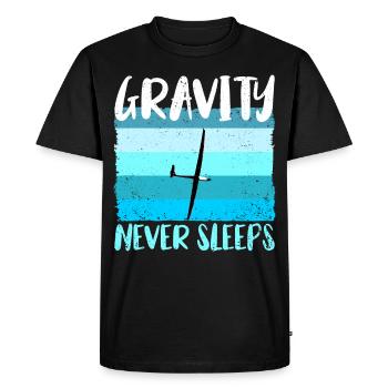 Planeurs Planeurs Planeurs - T-shirt Premium bio Homme - noir - Devant - Nico (187cm)