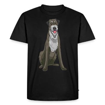 Chien-loup irlandais - T-shirt Premium bio Homme - noir - Devant - Nico (187cm)
