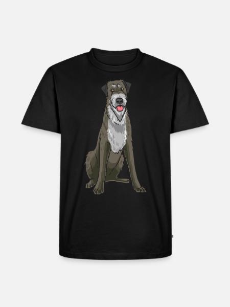 Irish Wolfhound Dog - Men's Premium Organic T-Shirt - black