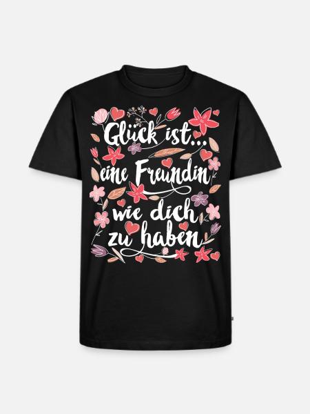 Freundin beste Freundinnen Geschenk - Männer Premium Bio T-Shirt - Schwarz