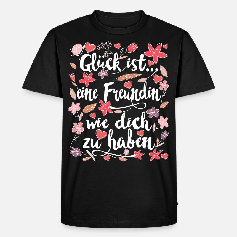 Freundin beste Freundinnen Geschenk - Männer Premium Bio T-Shirt - Schwarz