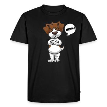 têtu Jack Rusell Terrier - T-shirt Premium bio Homme - noir - Devant - Nico (187cm)