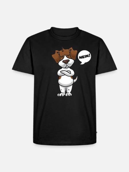 sturer Jack Rusell Terrier - Männer Premium Bio T-Shirt - Schwarz