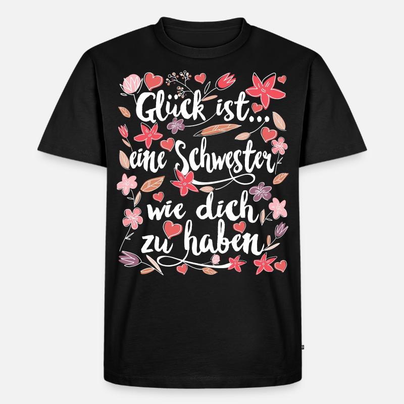 Beste Schwester - Männer Premium Bio T-Shirt - Schwarz