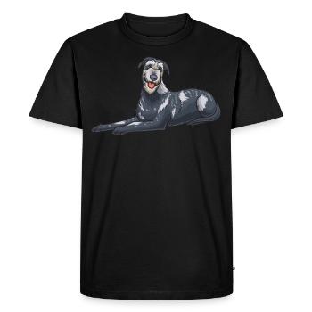 Chien-loup irlandais - T-shirt Premium bio Homme - noir - Devant - Nico (187cm)