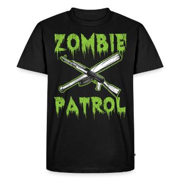 Zombie Patrolie - Men's Premium Organic T-Shirt - black - Front - Nico (187cm)