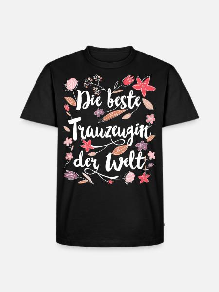 Beste Trauzeugin - Männer Premium Bio T-Shirt - Schwarz