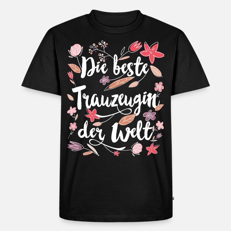 Beste Trauzeugin - Männer Premium Bio T-Shirt - Schwarz