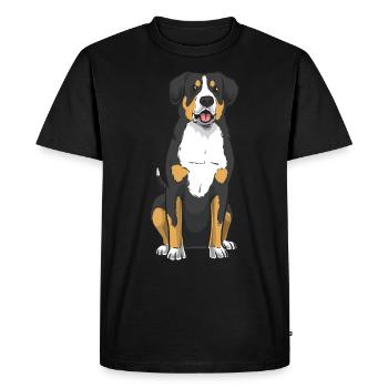 Entlebucher Mountain Dog Dog - Men's Premium Organic T-Shirt - black - Front - Nico (187cm)