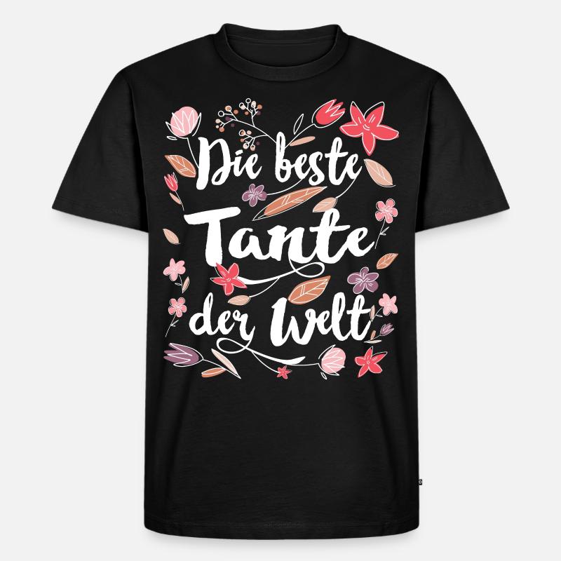 Beste Tante - Männer Premium Bio T-Shirt - Schwarz