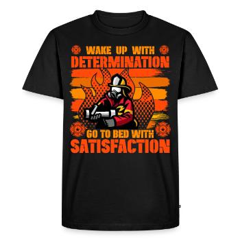 Wake up with Determination go to bed with - T-shirt Premium bio Homme - noir - Devant - Nico (187cm)