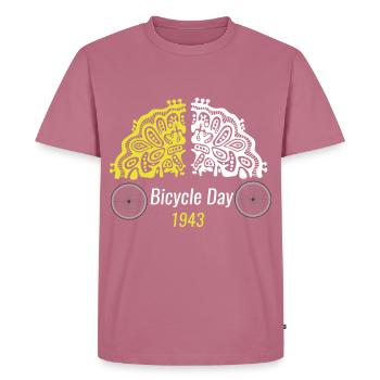 Bicycle Day 1943 GOA Hofmann Psychedelic - Männer Premium Bio T-Shirt - Mauve - Vorne - Nico (187cm)