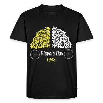 Bicycle Day 1943 GOA Hofmann Psychedelic - T-shirt Premium bio Homme - noir - Devant - Nico (187cm)