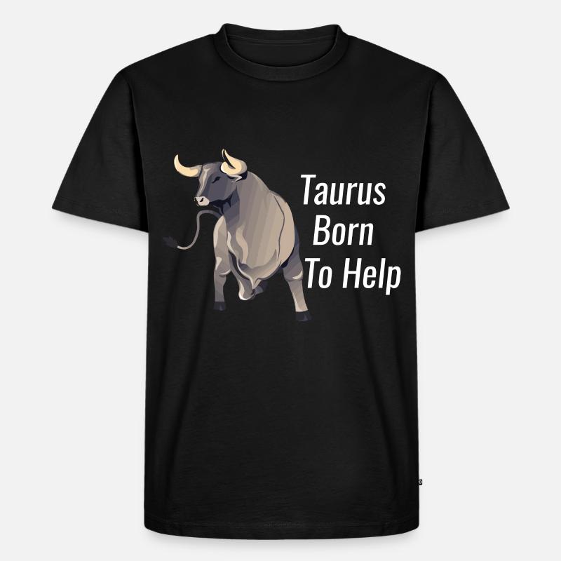 Stier - Männer Premium Bio T-Shirt - Schwarz