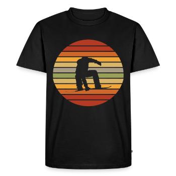 Snowboarding Vintage Snowboard Retro Snowboarder - Men's Premium Organic T-Shirt - black - Front - Nico (187cm)