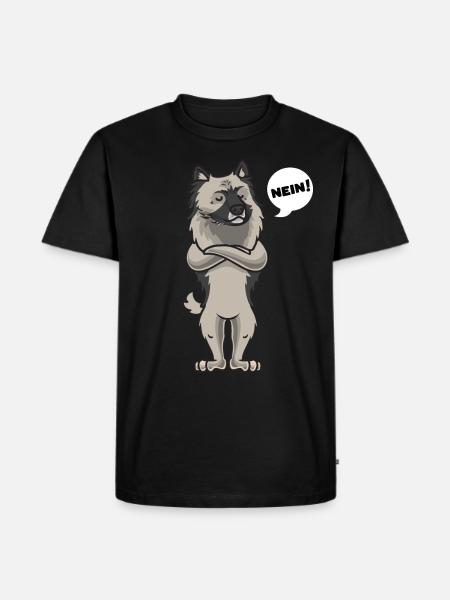 Sturer Wolfsspitz Keeshond - Männer Premium Bio T-Shirt - Schwarz