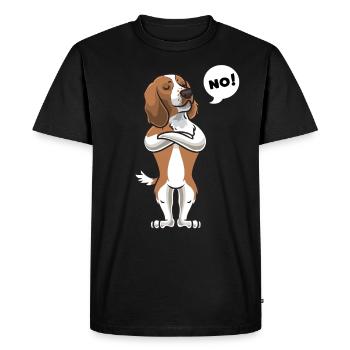 Sturer Welsh Springer Spaniel Chien - T-shirt Premium bio Homme - noir - Devant - Nico (187cm)