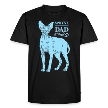 Sphynx dad Sphynx chat Sphynx sphinx chat cadeau - T-shirt Premium bio Homme - noir - Devant - Nico (187cm)