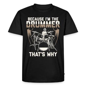 Drummer Drums Drummer Drummer Gift - Men's Premium Organic T-Shirt - black - Front - Nico (187cm)