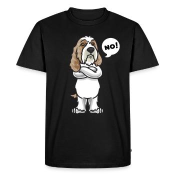 Sturer Petit Basset Griffon Vendéen chien - T-shirt Premium bio Homme - noir - Devant - Nico (187cm)