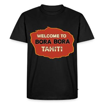 Bora Bora Tahiti Sun Sea Beach Holiday - Men's Premium Organic T-Shirt - black - Front - Nico (187cm)