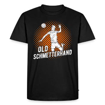 Volleyball Volleyballspieler Old Schmetterhand - Männer Premium Bio T-Shirt - Schwarz - Vorne - Nico (187cm)