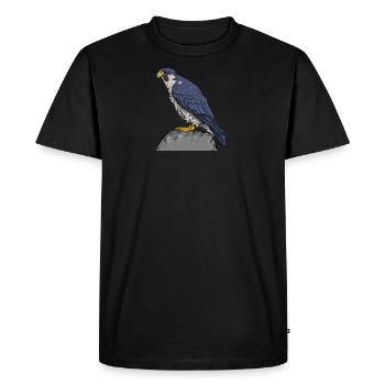 Faucon pèlerin I faucon faucon chasse au croquant motif pour - T-shirt Premium bio Homme - noir - Devant - Nico (187cm)