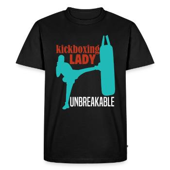 Kickboxing Lady Muay Thai Combat Workout Martial Arts - Men's Premium Organic T-Shirt - black - Front - Nico (187cm)
