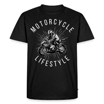Motorcycle Lifestyle / Motorcycle / Motorcycles biker - Men's Premium Organic T-Shirt - black - Front - Nico (187cm)