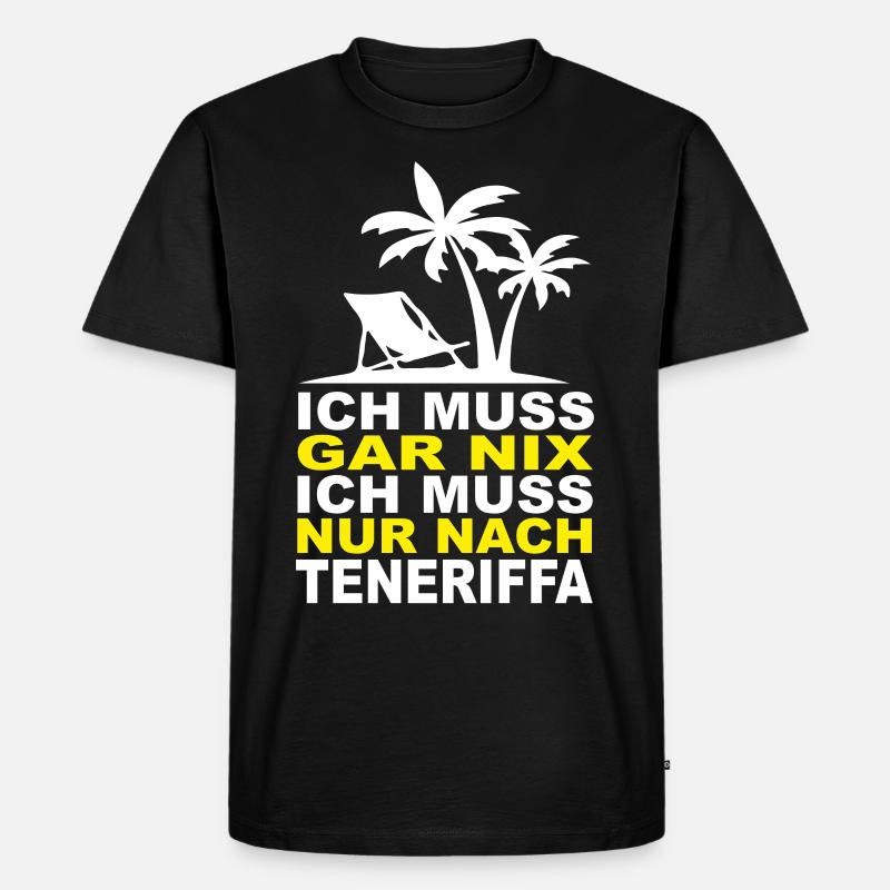 Teneriffa Urlaub - Männer Premium Bio T-Shirt - Schwarz