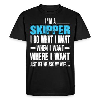 Skipper - T-shirt Premium bio Homme - noir - Devant - Nico (187cm)