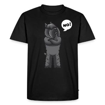Bouvier des Flandres Chien flédrier - T-shirt Premium bio Homme - noir - Devant - Nico (187cm)