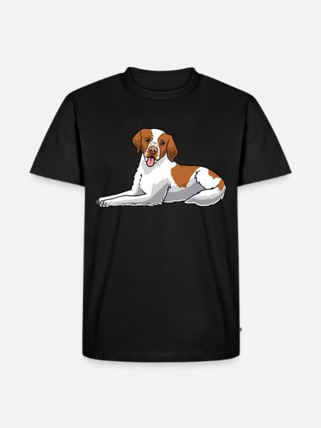 Epagneul Breton - Männer Premium Bio T-Shirt - Schwarz
